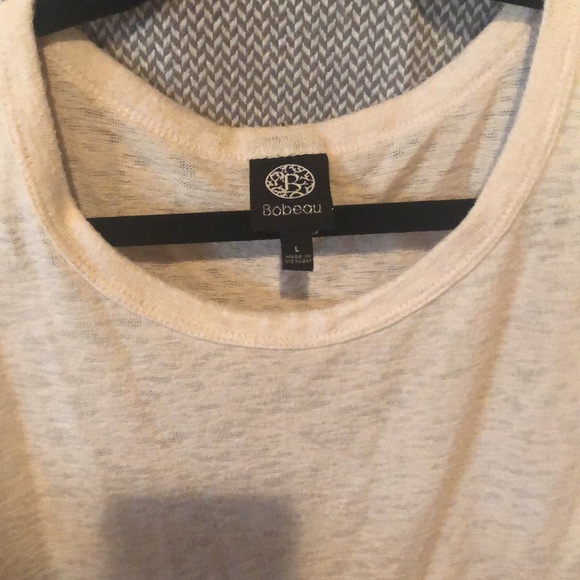 Like new Bobeau tie front tank in Beige (Sz L) - Picture 2 of 3